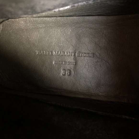 ISABEL MARANT ÉTOILE BLACK SUEDE MOCCASINS FLAVIE BOOTS 38 FR - Picture 10 of 11